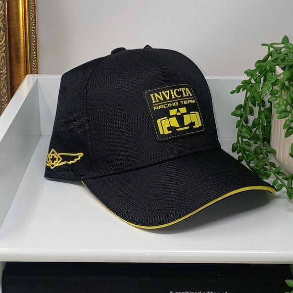 Invicta Racing Team Black & Yellow Baseball Snapback Cap - Picture 9 of 12